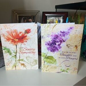 Floral Sympathy and Prayer Cards Set floral greeting cards with envelope’s
